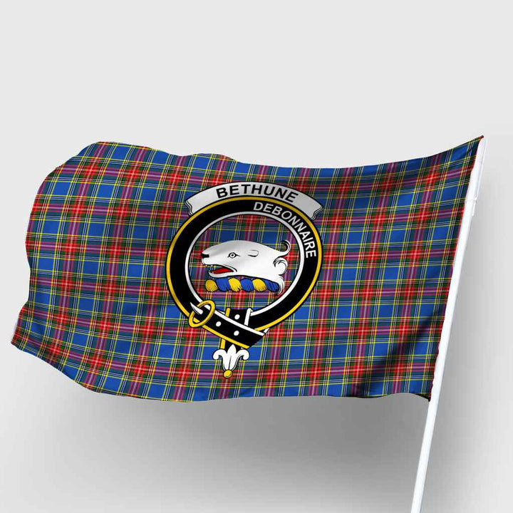 Scottish Bethune Clan Crest Tartan Flag Parade Tartan Plaid 2