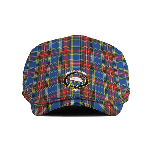 Scottish Bethune Clan Crest Tartan Flat Cap Tartan Plaid 1