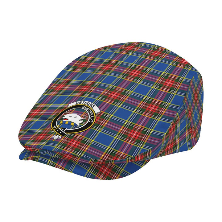 Scottish Bethune Clan Crest Tartan Flat Cap Tartan Plaid 2