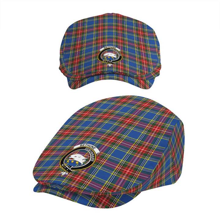 Scottish Bethune Clan Crest Tartan Flat Cap Tartan Plaid 5