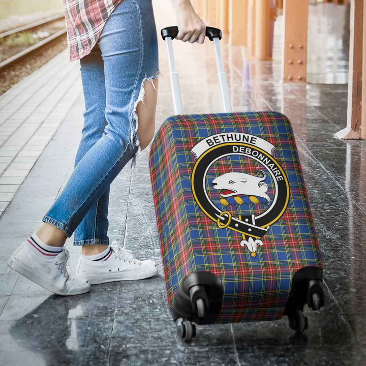 Scottish Bethune Clan Crest Tartan Luggage Cover Tartan Plaid 3