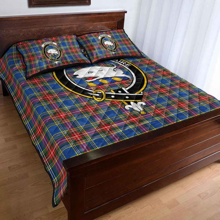 Scottish Bethune Clan Crest Tartan Quilt Bed Set Tartan Plaid 4