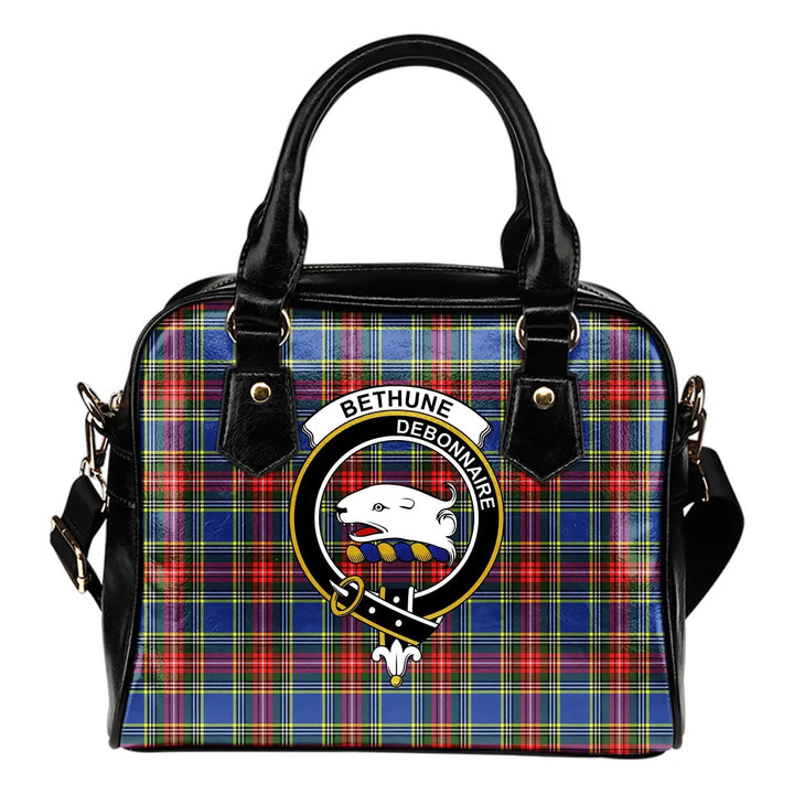 Scottish Bethune Clan Crest Tartan Shoulder Handbag Tartan Plaid 1