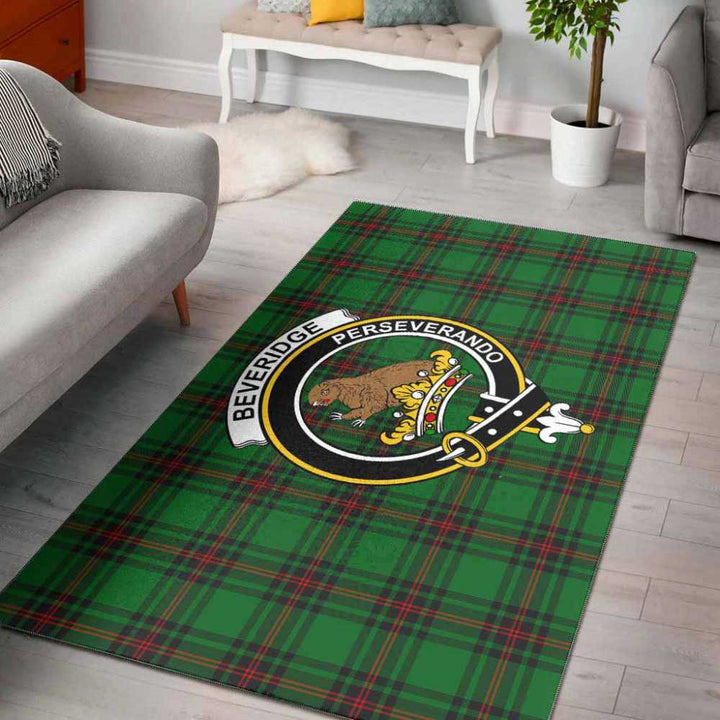Scottish Beveridge Clan Crest Tartan Area Rug Tartan Plaid 1