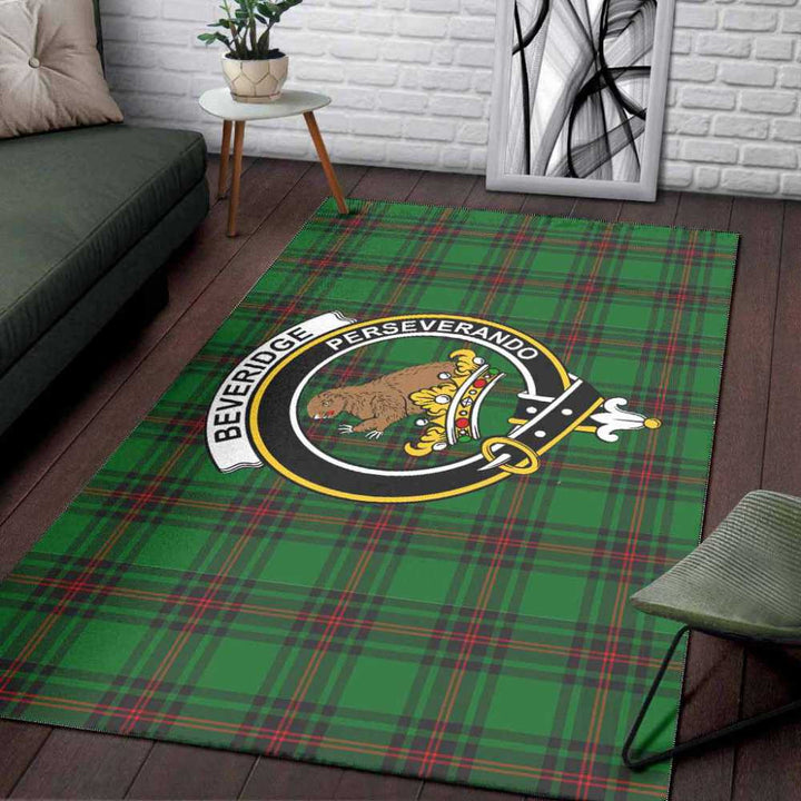 Scottish Beveridge Clan Crest Tartan Area Rug Tartan Plaid 3