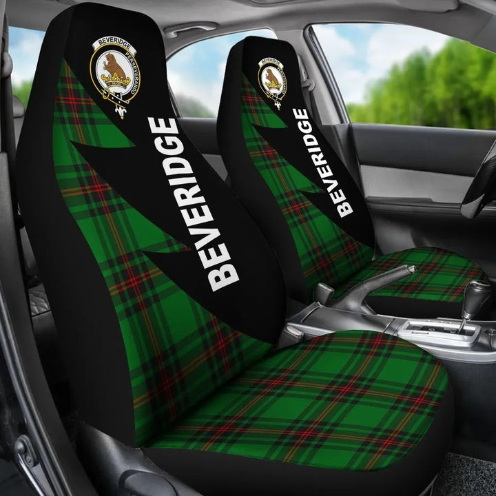 Scottish Beveridge Clan Crest Tartan Car Seat Covers - Flash Style 3