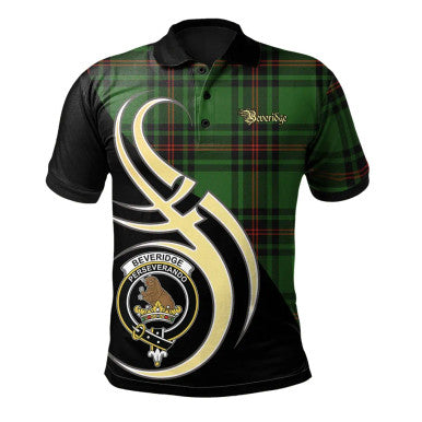 Scottish Beveridge Clan Crest Tartan Polo Shirt Believe in Me Front Side Tartan Plaid