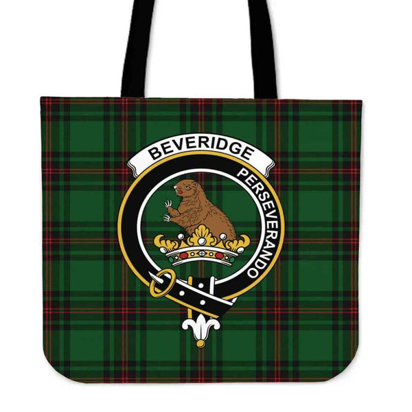Scottish Beveridge Clan Crest Tartan Tote Bag Tartan Plaid