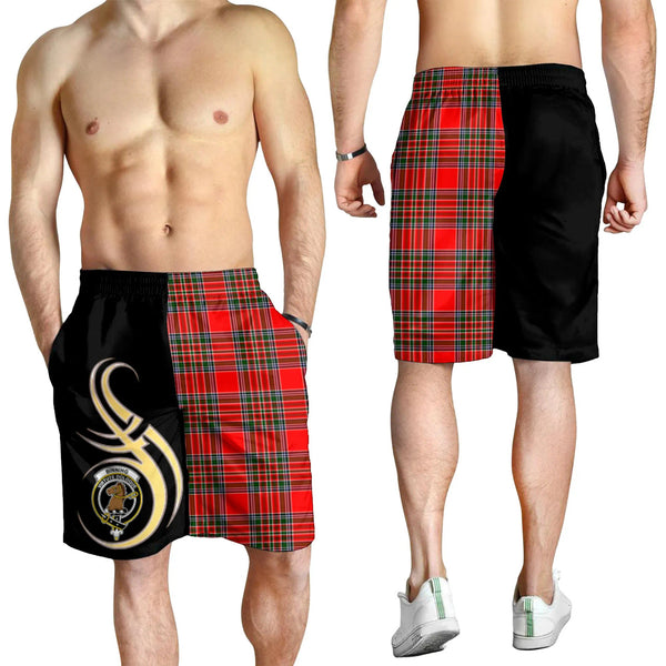 Scottish Binning Clan Crest Tartan Believe in Me Men's Shorts