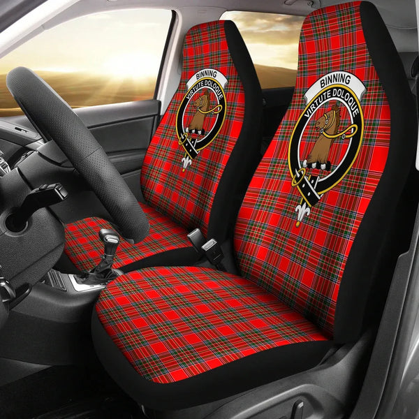 Scottish Binning Clan Crest Tartan Car Seat Covers 2