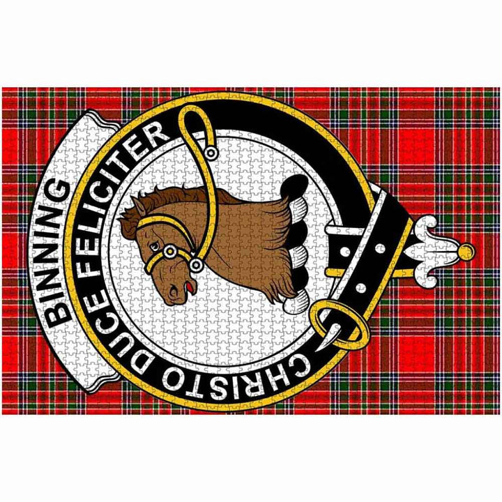 Scottish Binning Clan Crest Tartan Jigsaw Puzzle 2