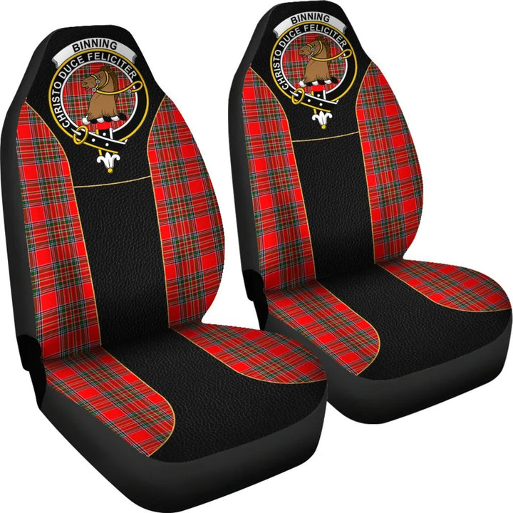 Scottish Binning (of Wallifoord) Clan Crest Tartan Car Seat Covers - Special Style 4
