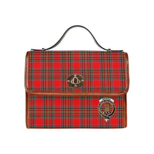 Scottish Binning (of Wallifoord) Clan Crest Tartan Waterproof Canvas Bag Tartan Plaid 2
