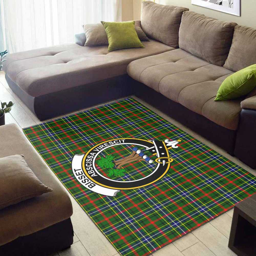Scottish Bisset Clan Crest Tartan Area Rug – Tartan Plaid