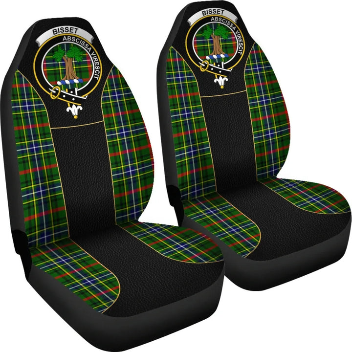 Scottish Bisset Clan Crest Tartan Car Seat Covers - Special Style 4