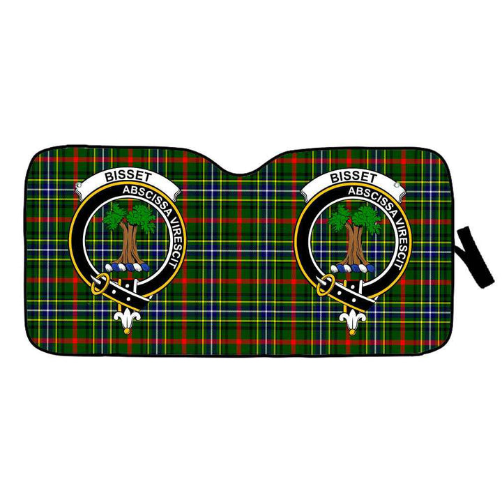 Scottish Bisset Clan Crest Tartan Car Windshield Sun Shade Tartan Plaid 1