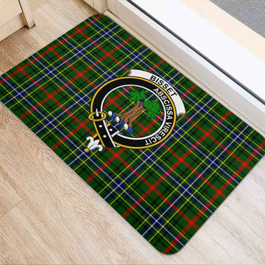 Scottish Bisset Clan Crest Tartan Door Mat Tartan Plaid 2