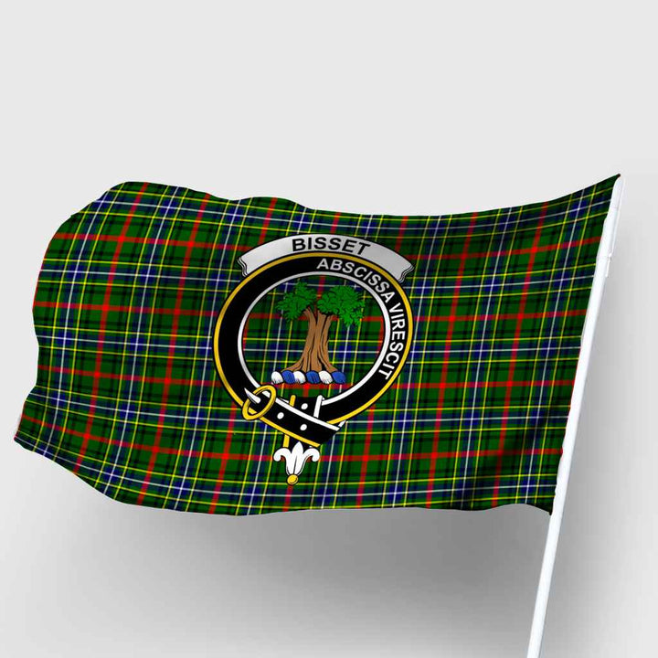 Scottish Bisset Clan Crest Tartan Flag Parade Tartan Plaid 2