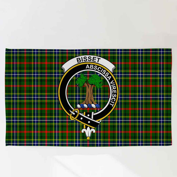 Scottish Bisset Clan Crest Tartan Flag Parade Tartan Plaid 3