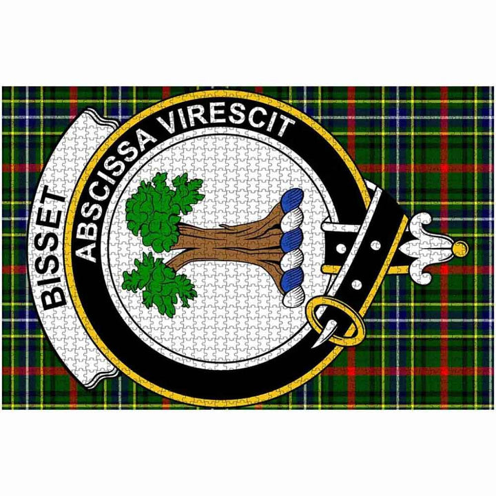 Scottish Bisset Clan Crest Tartan Jigsaw Puzzle 2