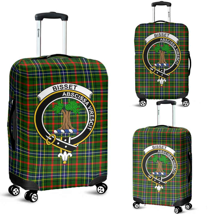 Scottish Bisset Clan Crest Tartan Luggage Cover Tartan Plaid 1