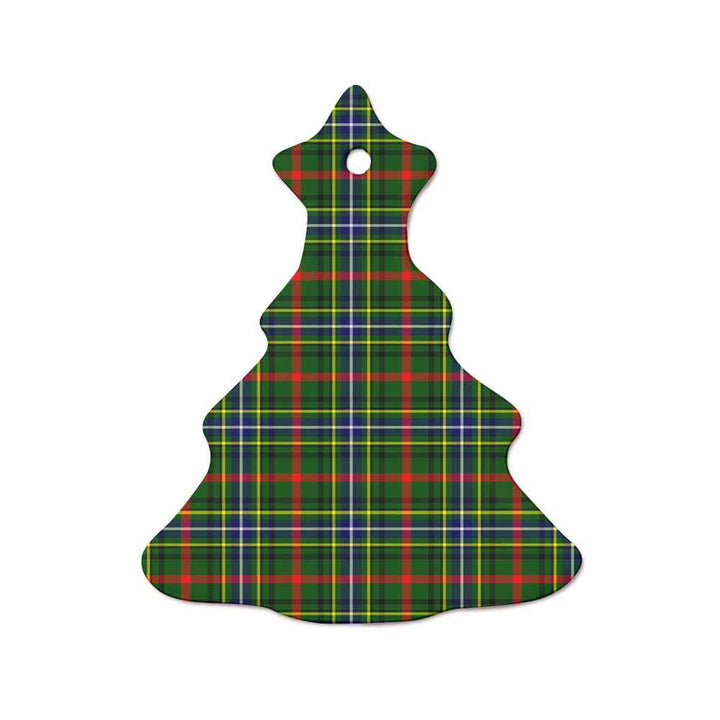 Scottish Bisset Clan Tartan Ceramic Ornament  Tree Shape Tartan Plaid