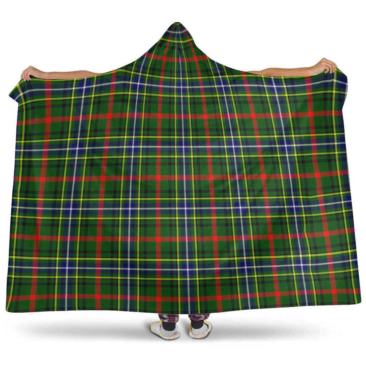 Scottish Bisset Clan Tartan Hooded Blanket Tartan Plaid 1