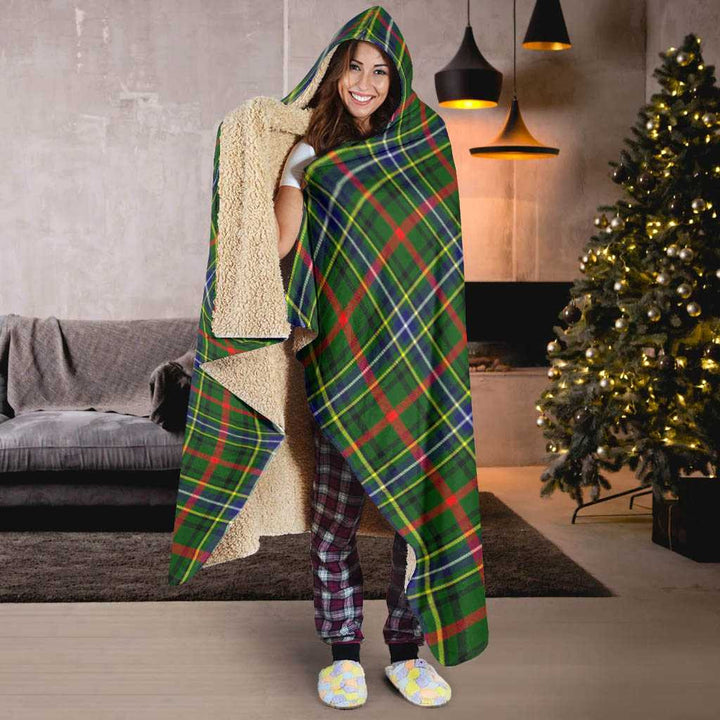 Scottish Bisset Clan Tartan Hooded Blanket Tartan Plaid 6