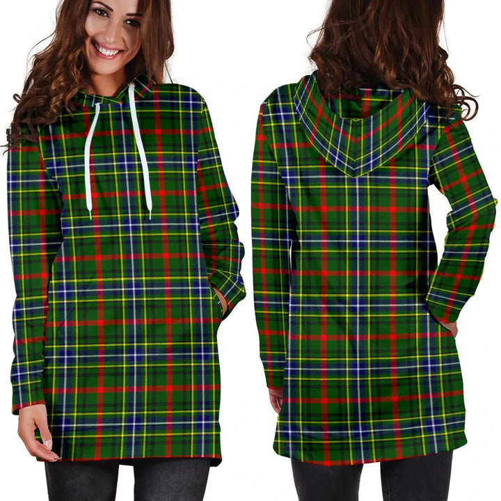 Scottish Bisset Clan Tartan Hoodie Dress