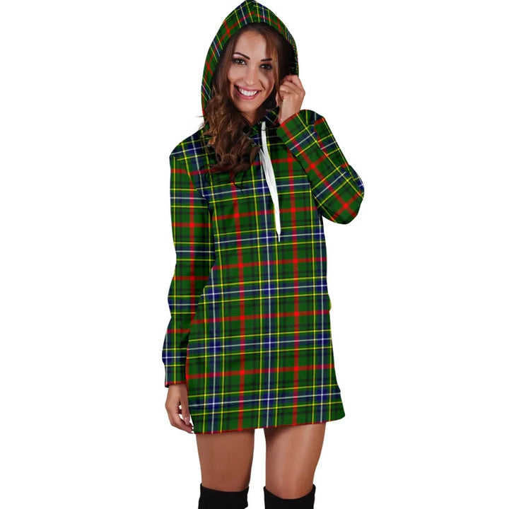 Scottish Bisset Clan Tartan Hoodie Dress