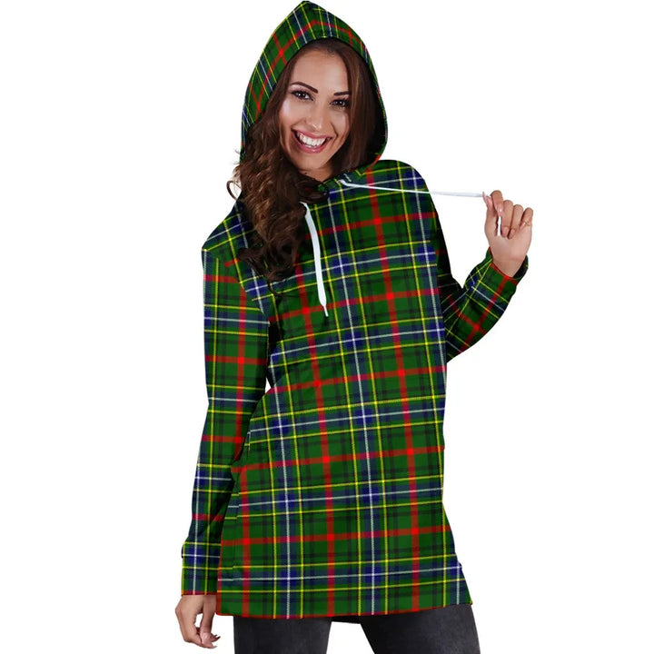 Scottish Bisset Clan Tartan Hoodie Dress