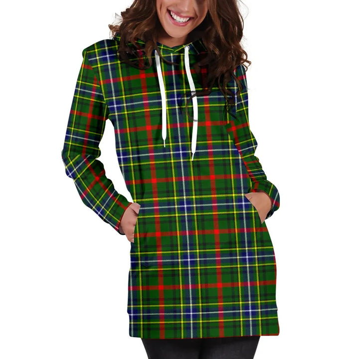 Scottish Bisset Clan Tartan Hoodie Dress