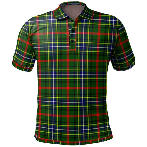 Scottish Bisset Clan Tartan Polo Shirt Front Side Tartan Plaid