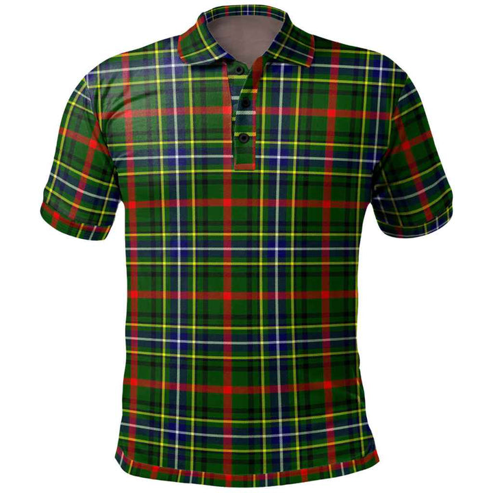 Scottish Bisset Clan Tartan Polo Shirt Front Side Tartan Plaid