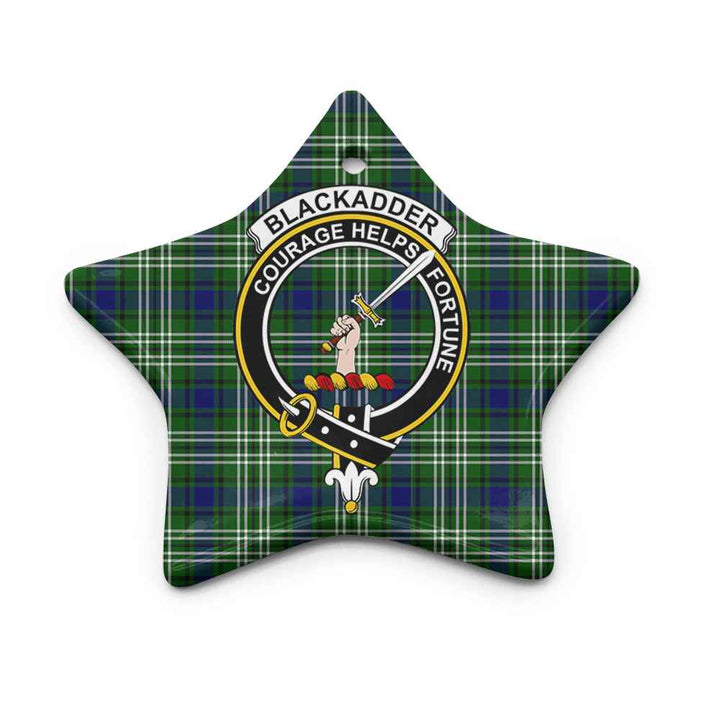 Scottish Blackadder Clan Crest Tartan Ceramic Ornament Star Shape Tartan Plaid