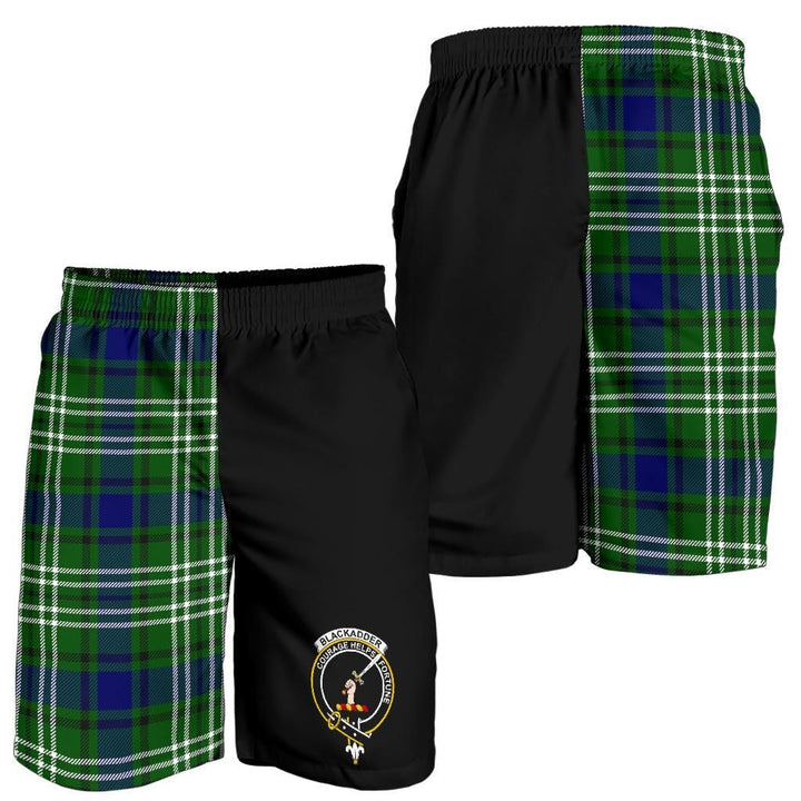 Scottish Blackadder Clan Crest Tartan Half of Me Men's Shorts