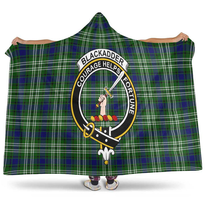 Scottish Blackadder Clan Crest Tartan Hooded Blanket Tartan Plaid 1