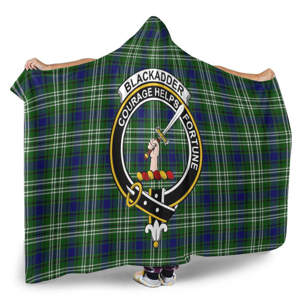 Scottish Blackadder Clan Crest Tartan Hooded Blanket Tartan Plaid 2