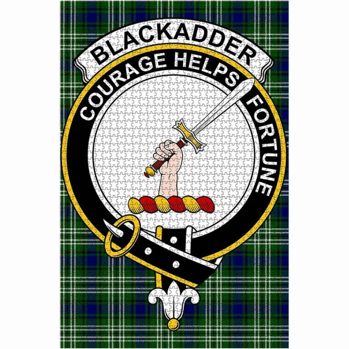 Scottish Blackadder Clan Crest Tartan Jigsaw Puzzle 1