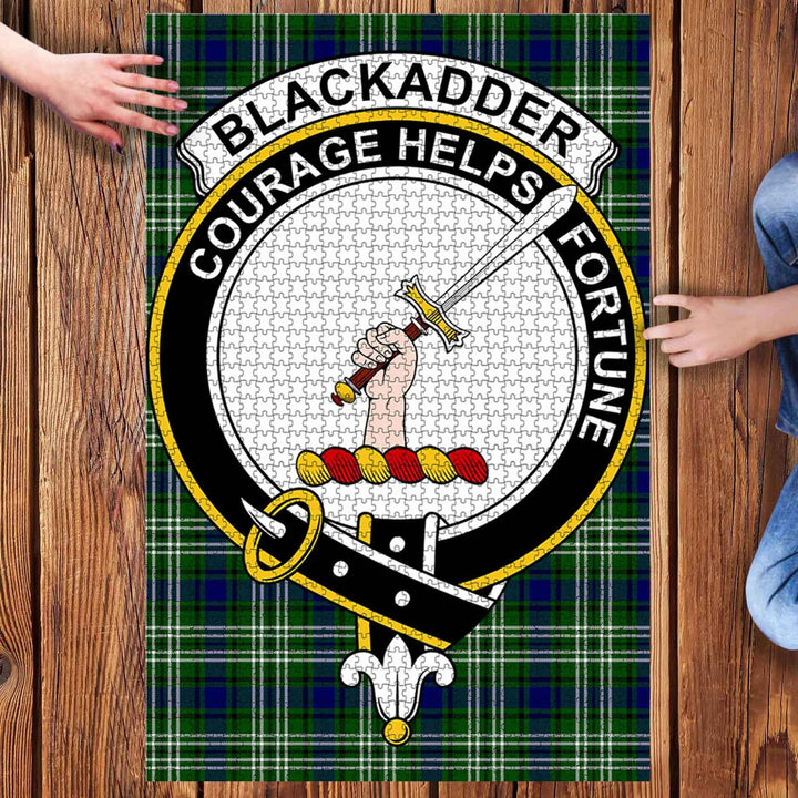 Scottish Blackadder Clan Crest Tartan Jigsaw Puzzle 3
