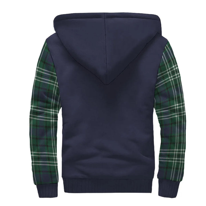 Scottish Blackadder Clan Crest Tartan Plaid Sleeve Sherpa Hoodie