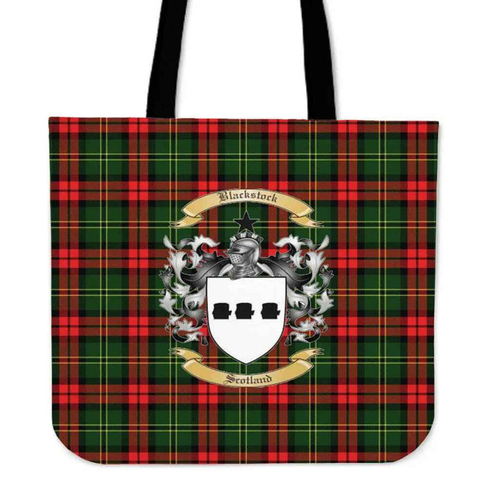 Scottish Blackstock Clan Crest Tartan Tote Bag Tartan Plaid