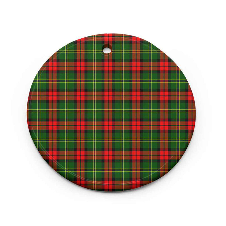 Scottish Blackstock Clan Tartan Ceramic Ornament Circle Shape Tartan Plaid