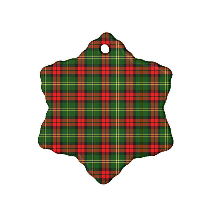 Scottish Blackstock Clan Tartan Ceramic Ornament Snow Flake Shape Tartan Plaid