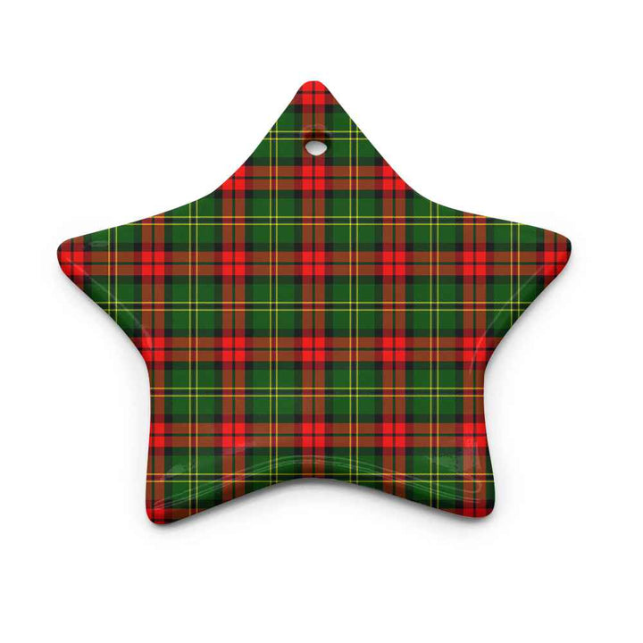 Scottish Blackstock Clan Tartan Ceramic Ornament Star Shape Tartan Plaid