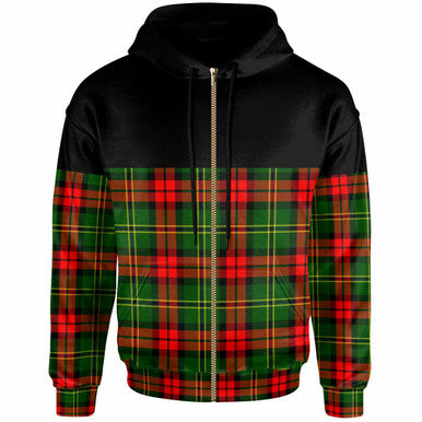 Scottish Blackstock Clan Tartan Hoodie - Horizontal Style Zip Tartan Plaid