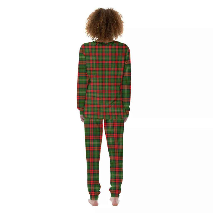 Scottish Blackstock Clan Tartan Pajama Set Women Back Side Tartan Plaid