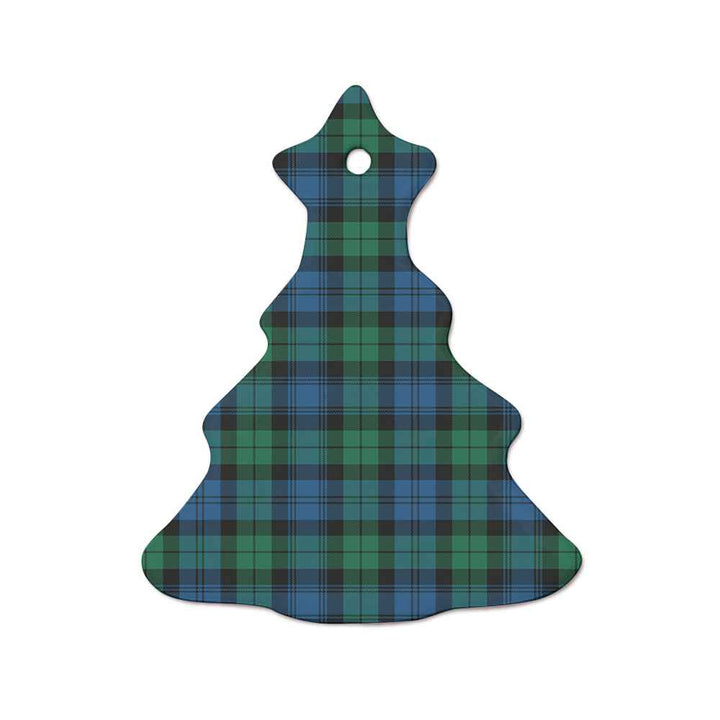 Scottish Blackwatch Ancient Clan Tartan Ceramic Ornament  Tree Shape Tartan Plaid