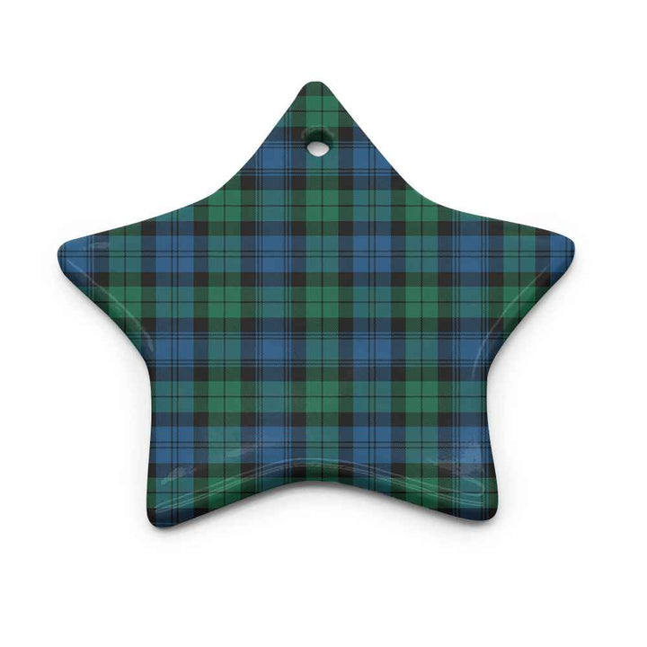 Scottish Blackwatch Ancient Clan Tartan Ceramic Ornament Star Shape Tartan Plaid