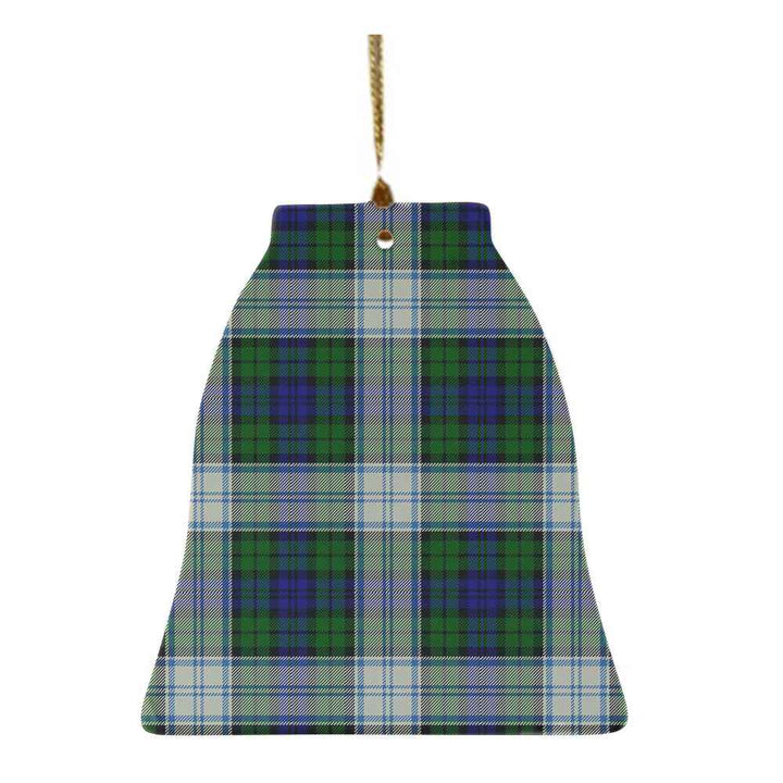 Scottish Blackwatch Dress Modern Clan Tartan Ceramic Ornament Bell Shape Tartan Plaid